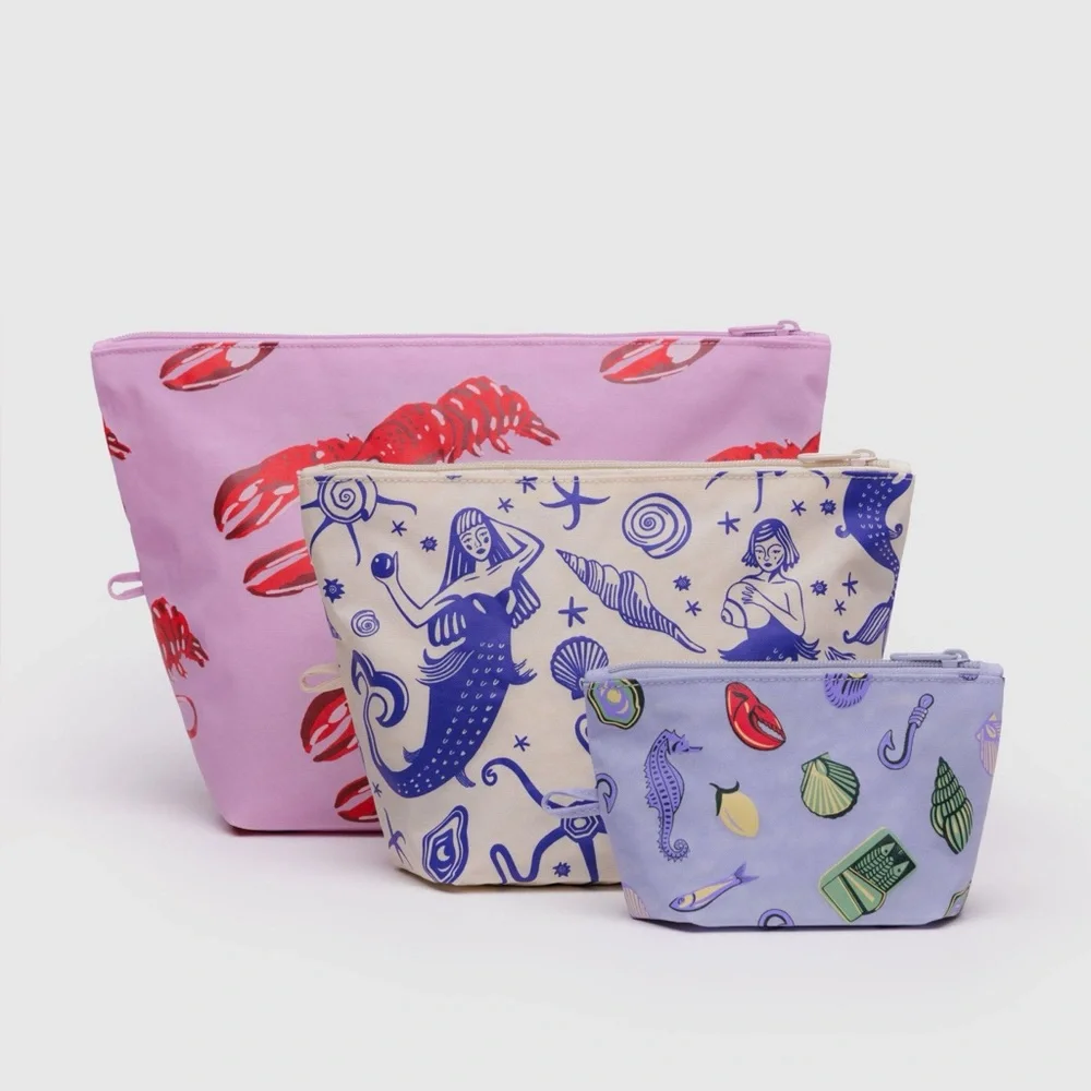Baggu Go Pouch Set in Sea Creatures - Picture 2 of 3